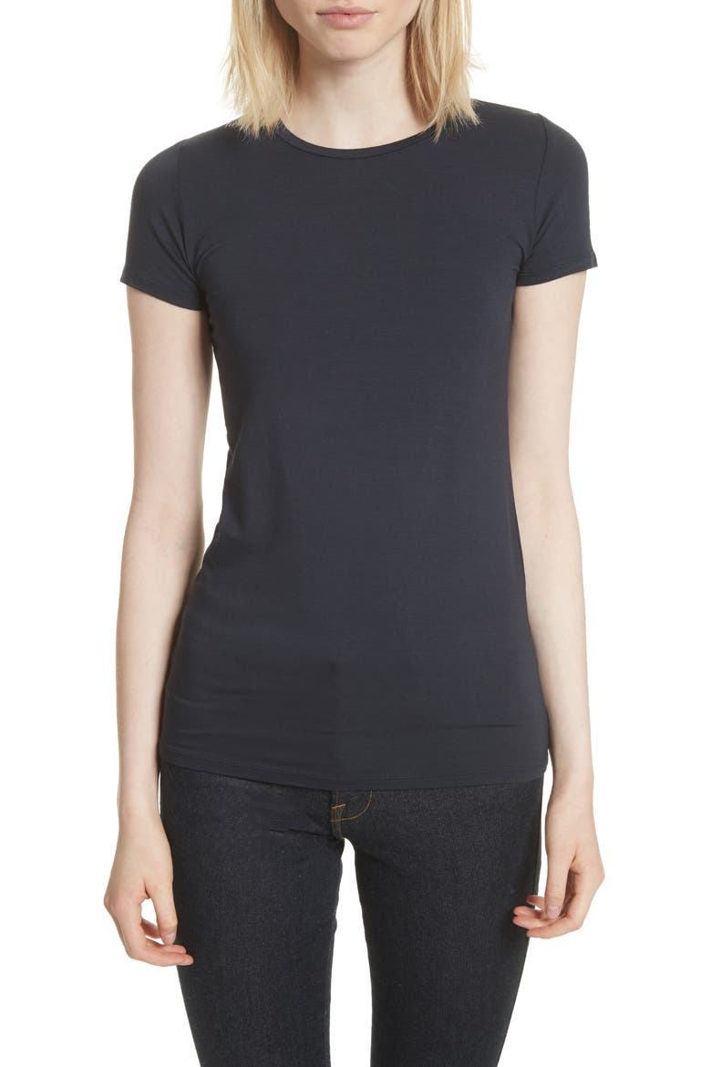Stretch Knit Top, Main, color, MARINE
