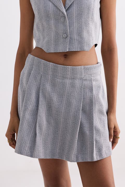 Cotton Tweed Skorts