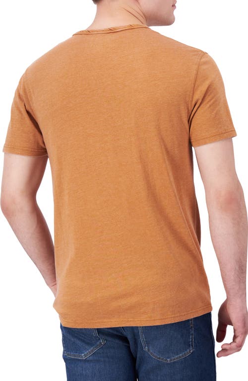 Lucky Brand Button Notch Neck T-shirt In Cinnamon Stick