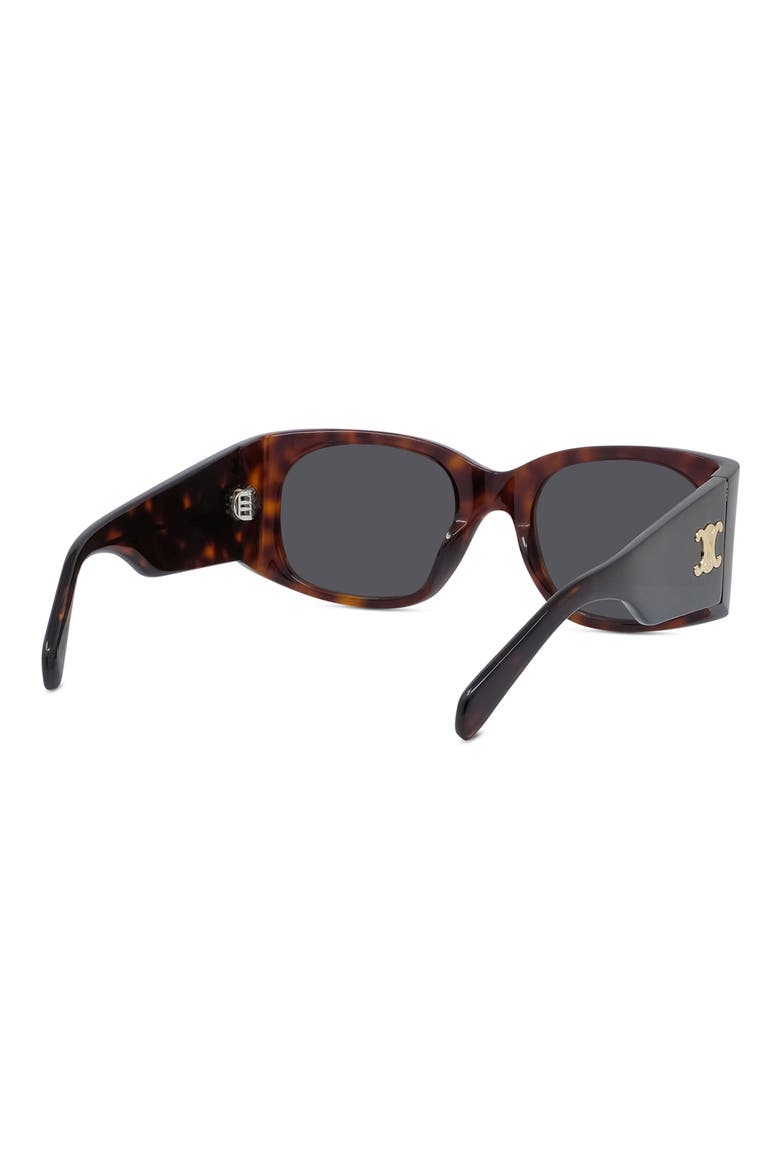 Triomphe 54mm Rectangular Sunglasses, Alternate, color, DARK HAVANA / SMOKE