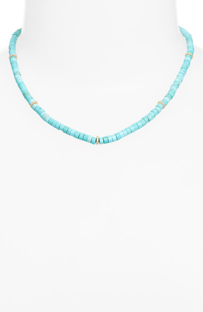 Nadri Beads of Paradise Freshwater Pearl Pendant Necklace, Alternate, color, Turquoise/ Gold
