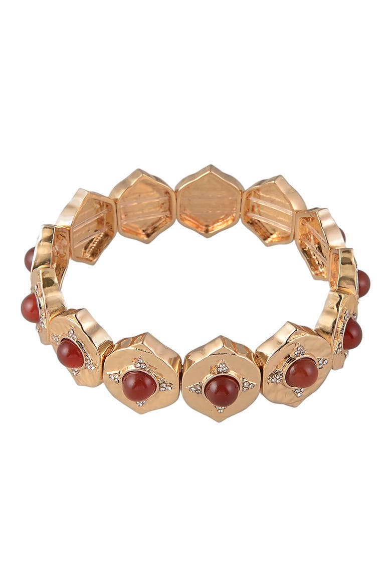 Malachite Stretch Bracelet, Alternate, color, BROWN