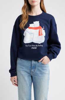 Junk Food You Can't Beat the Feeling Crop Graphic Sweatshirt