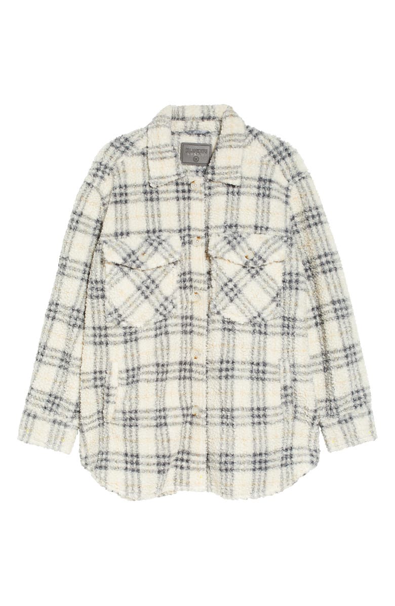 BLANKNYC Plaid High Pile Fleece Button-Up Shirt, Alternate, color,