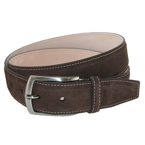 Men's Monza Suede Belt with Contrast Stitch