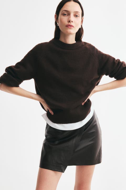 Coated Wrap Skirt