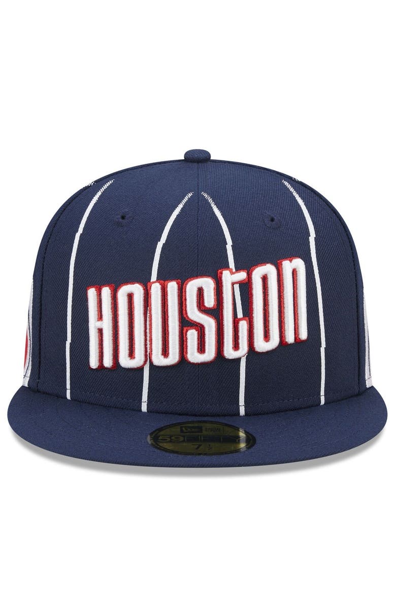 New Era Men's New Era Navy Houston Rockets 2022/23 City Edition Official 59FIFTY Fitted Hat, Alternate, color,