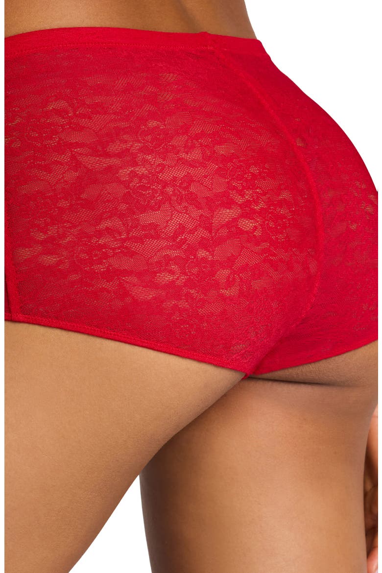 SPANXsupersmooth® Day to Date Night Lace Boyshorts, Alternate, color, SPANX RED