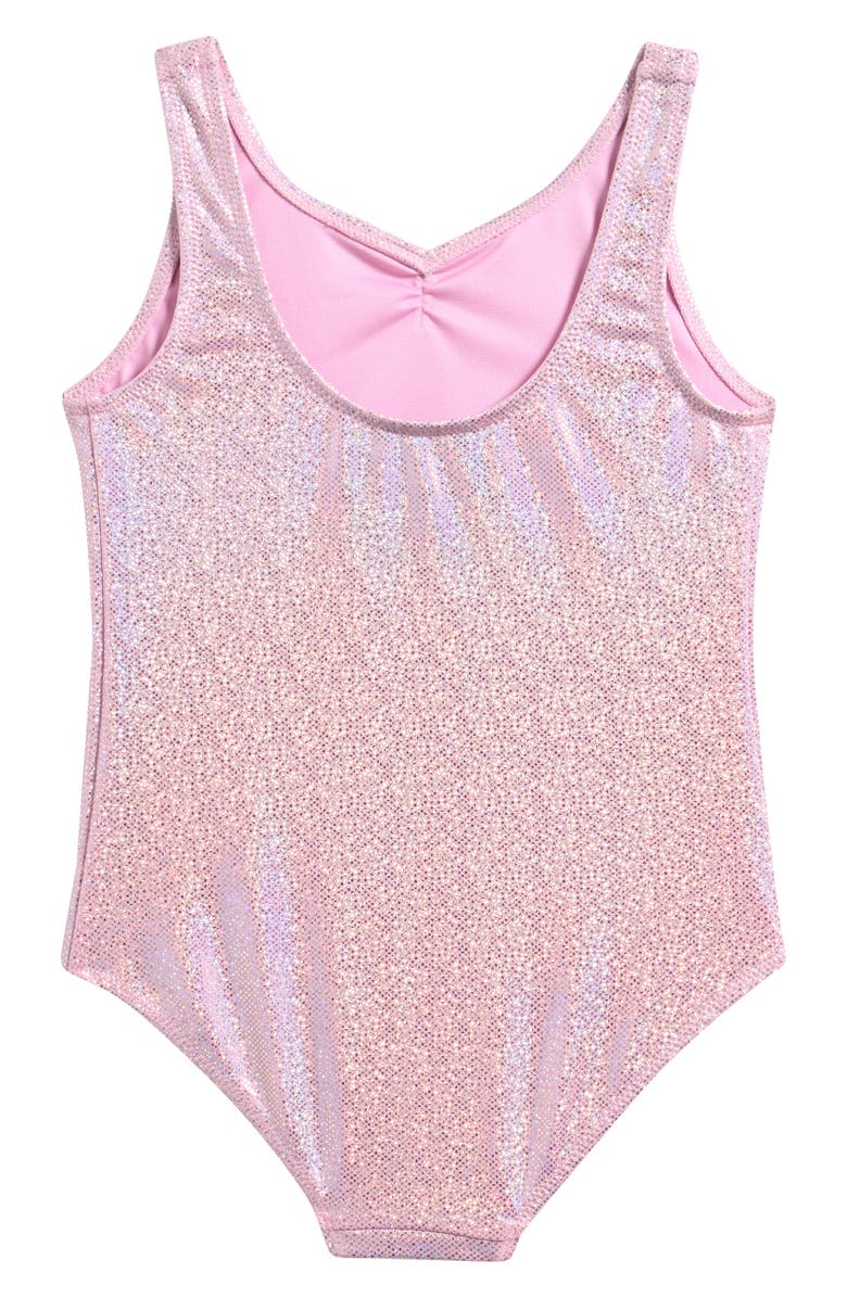 Ava & Yelly Kids' Metallic One-Piece Swimsuit, Alternate, color, Light Pink