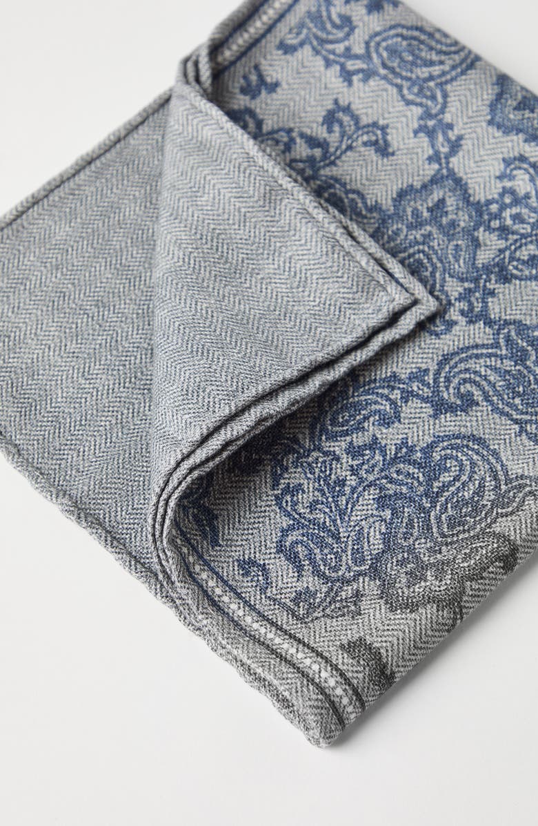 Brunello Cucinelli Silk pocket square, Alternate, color,