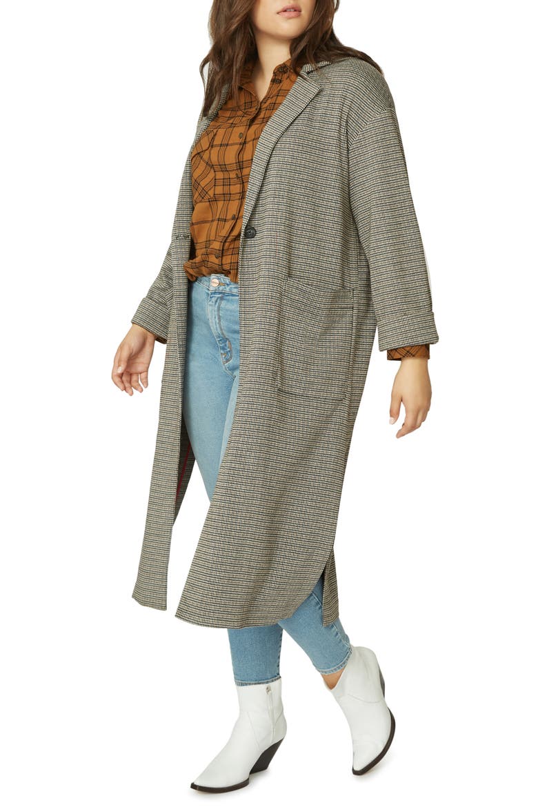 Bespoke Plaid Duster Jacket, Alternate, color, KNT HND CK