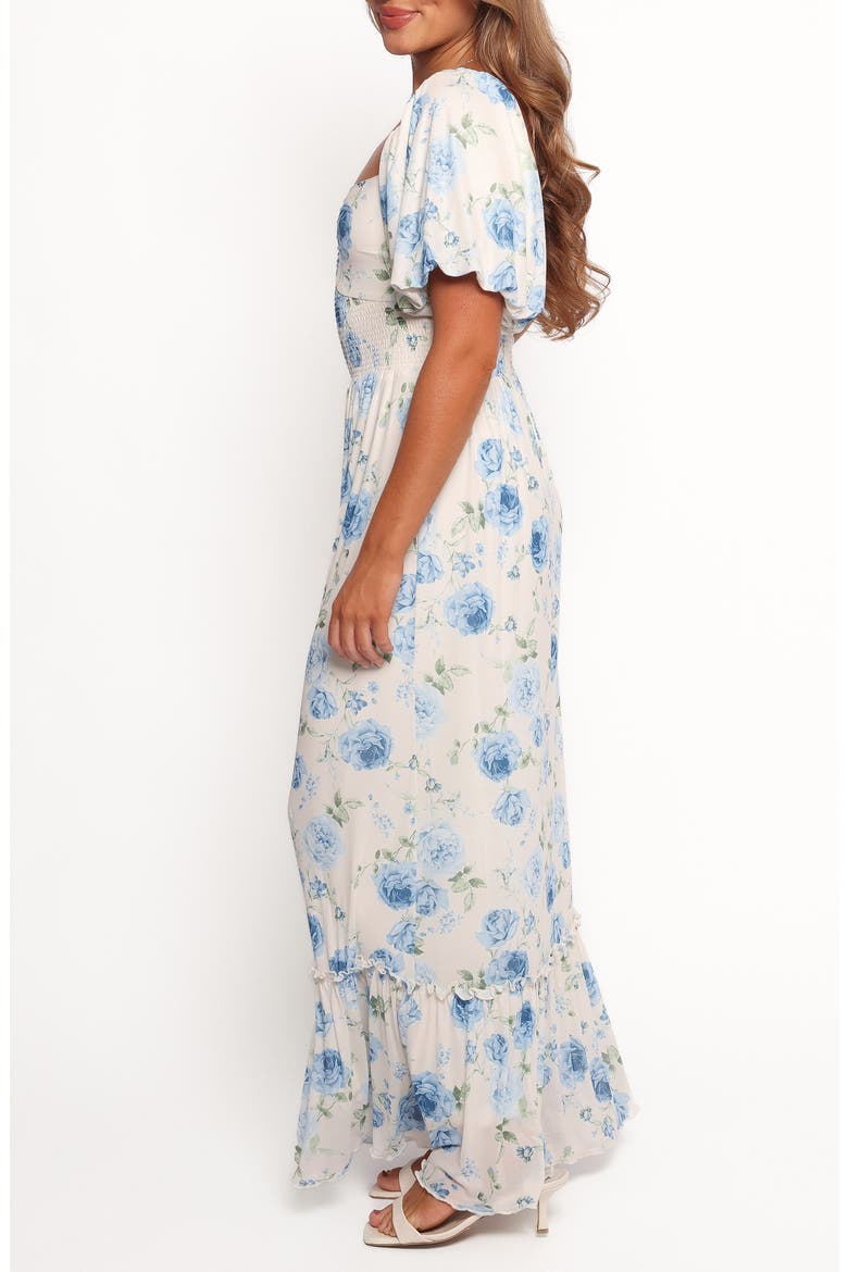 Devon Short Sleeve A-Line Maxi Dress, Alternate, color, SUMMER SONG