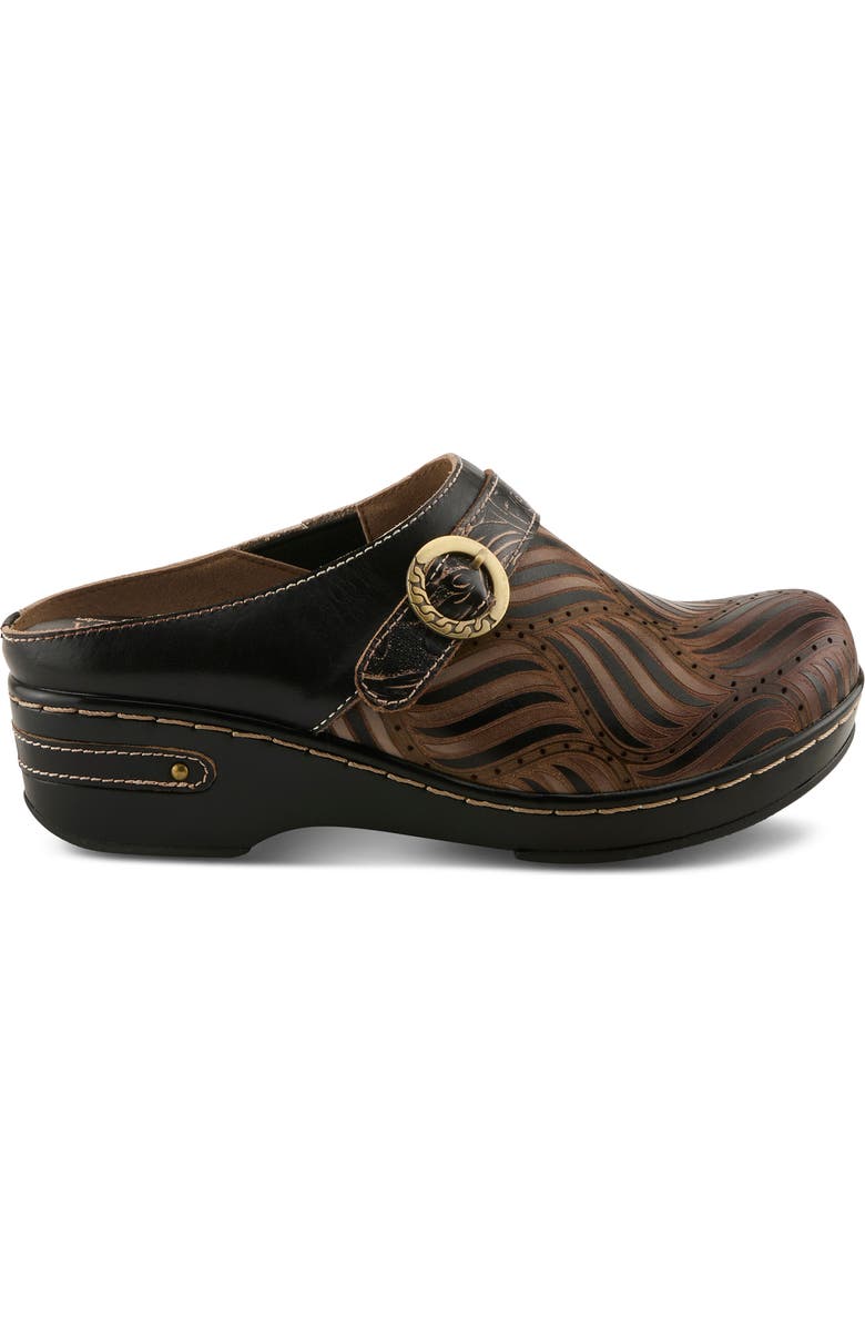 L'Artiste by Spring Step Sova Mule, Alternate, color, Black/ Brown Multi