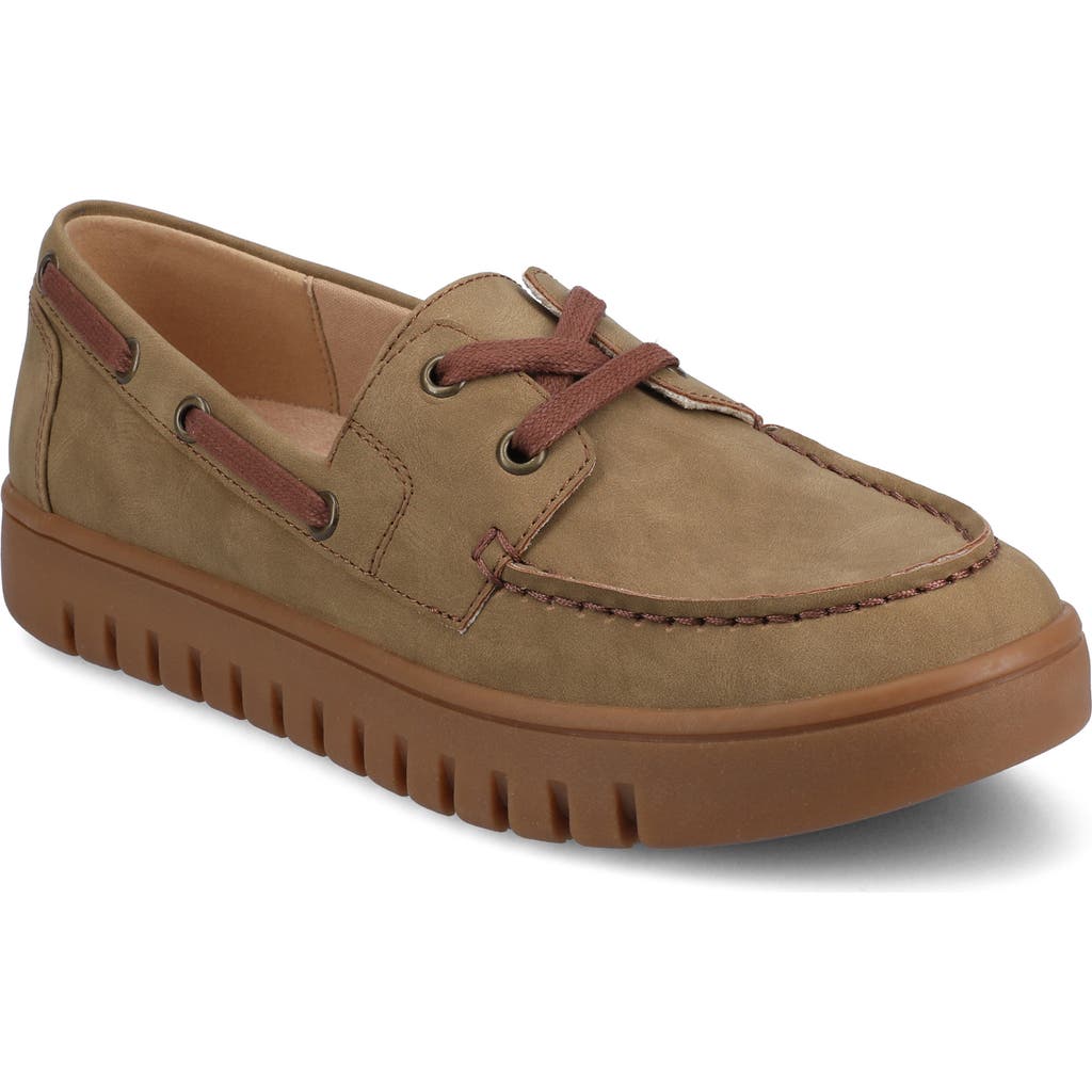 Journee Collection Marion Boat Shoe In Brown