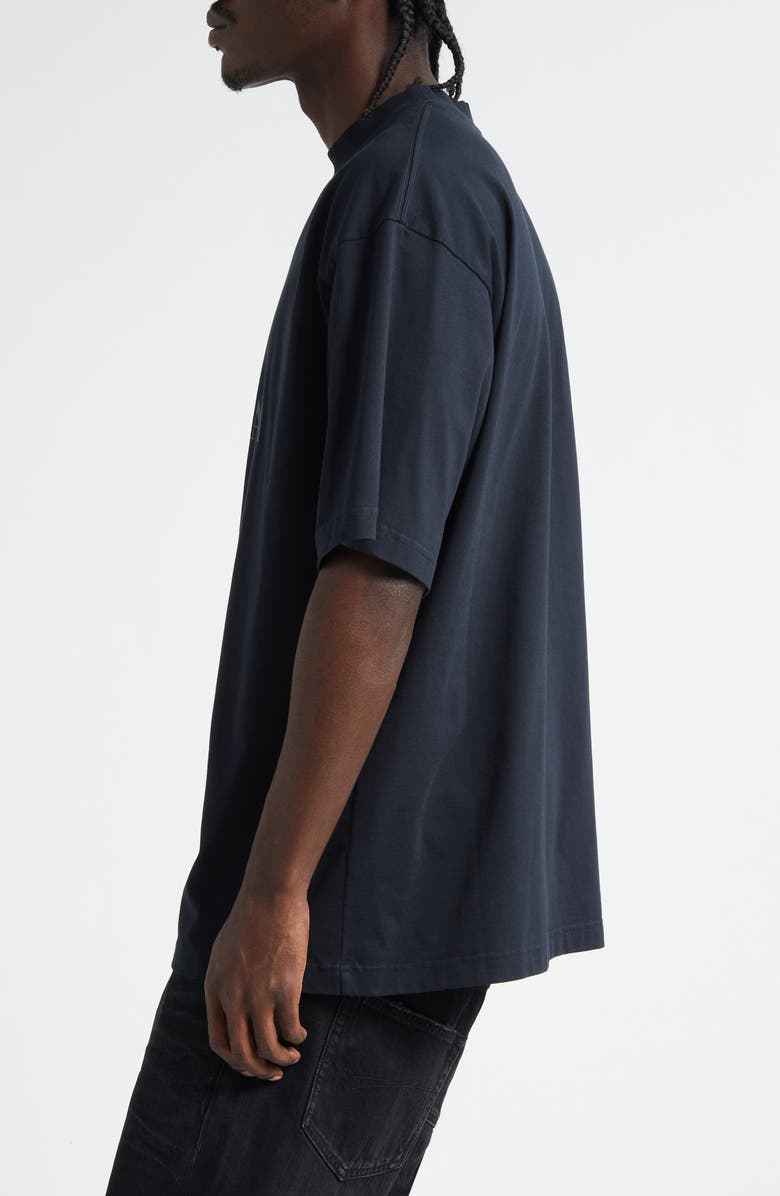 Balenciaga Medium Fit Nano BB Logo Graphic T-Shirt, Alternate, color, Faded Black