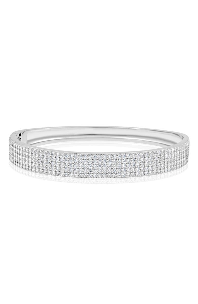 SHYMI Five Row Pavé Bangle Bracelet, Alternate, color, Silver