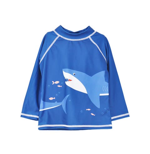 Sustainably Made UPF 50+ Kids' Graphic Rash Guard Swim Top