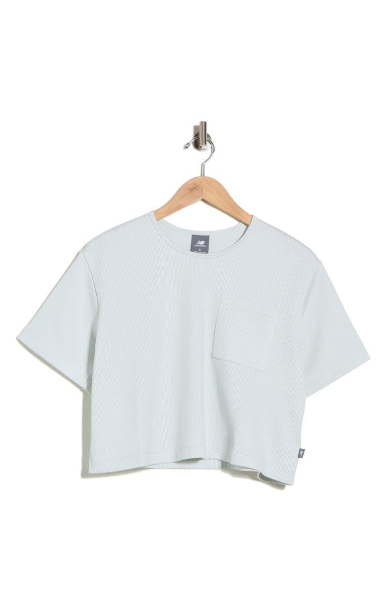 New Balance Novelty Rib T-Shirt, Main, color, Green