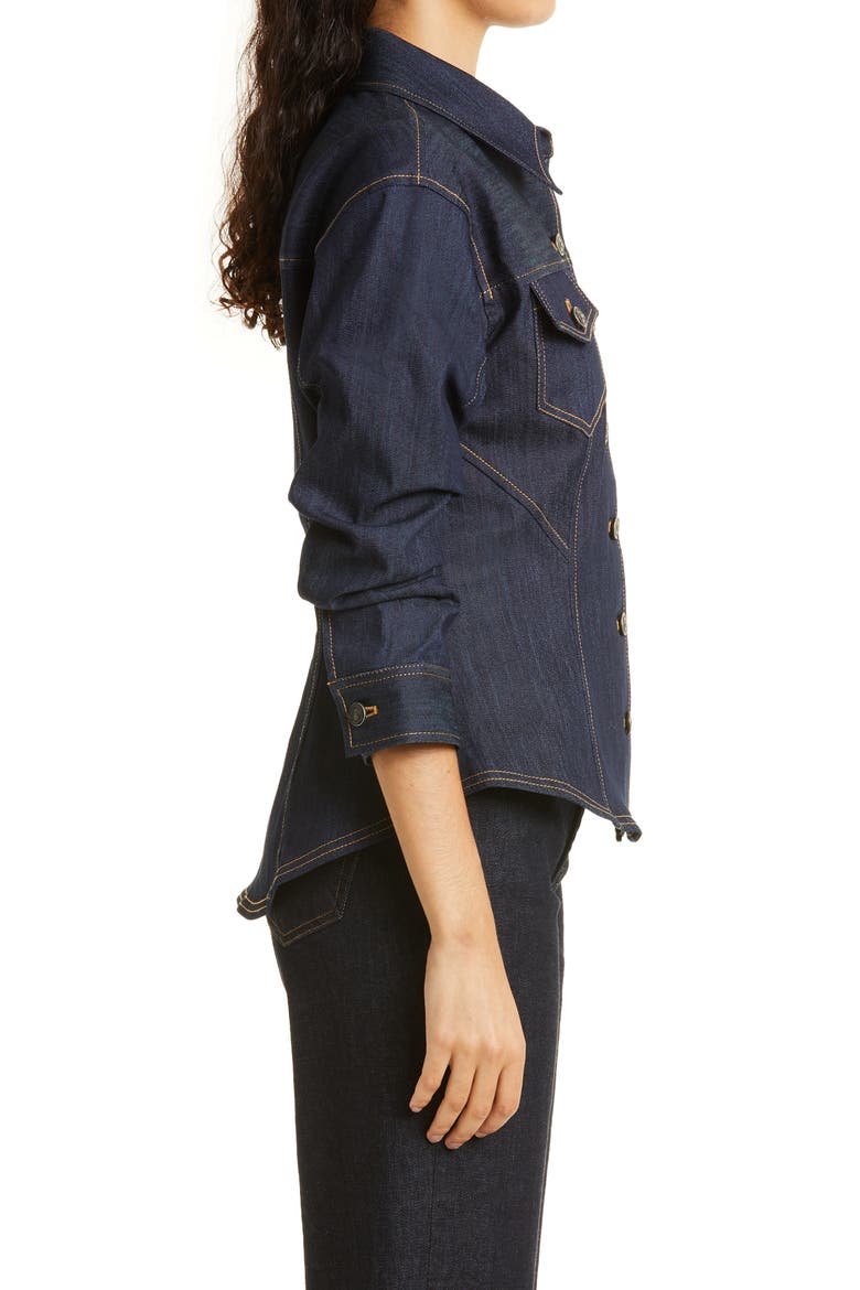 Scrunched Canyon Denim Jacket, Alternate, color, INDIGO