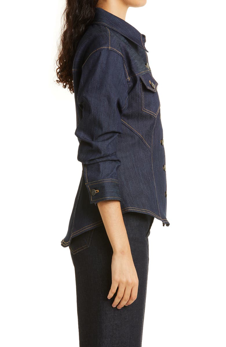 Cinq à Sept Scrunched Canyon Denim Jacket, Alternate, color,