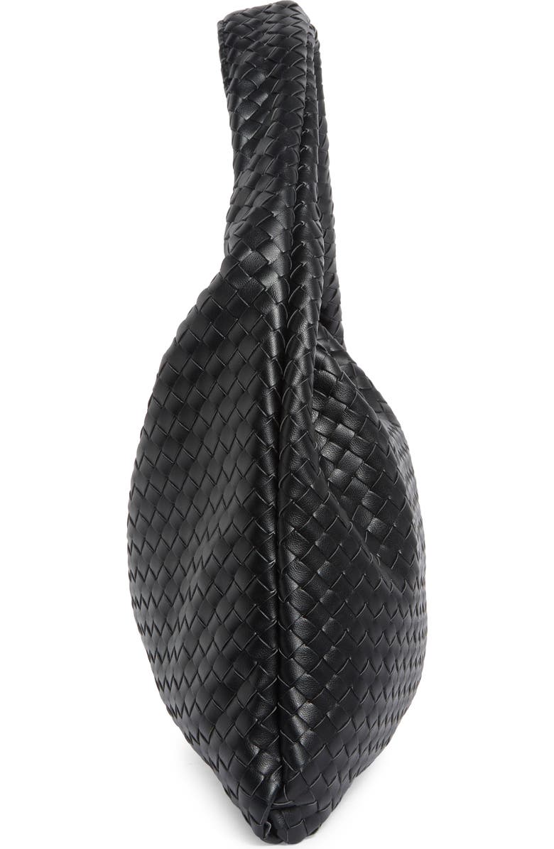 URBAN EXPRESSIONS HANDBAGS Woven Hobo Shoulder Bag, Alternate, color, Black