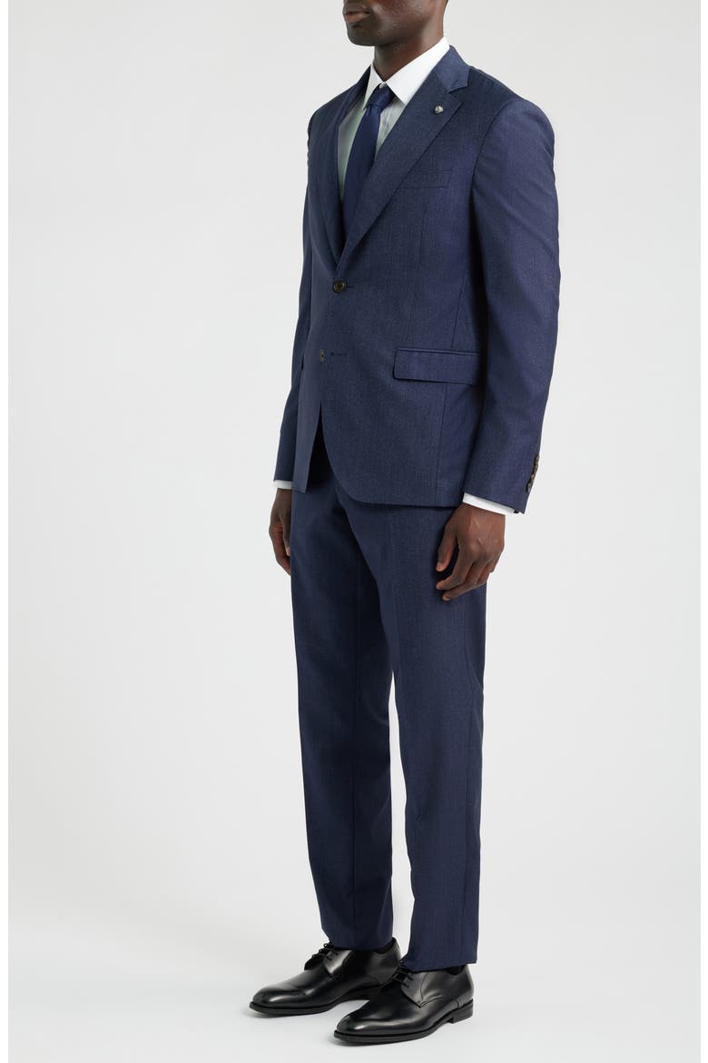 250th Capsule Mason Regular Fit Navy Denim Effect Wool Suit, Alternate, color, DENIM