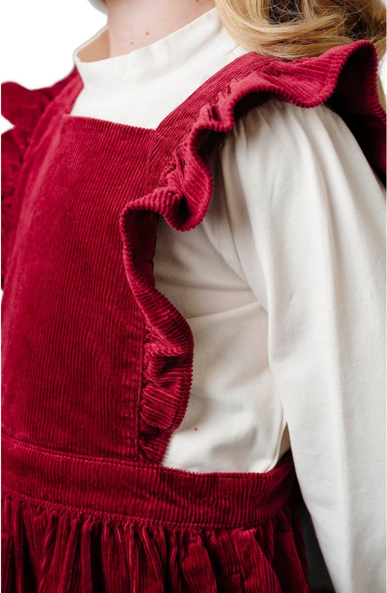 Hope & Henry Girls' Organic Corduroy Ruffle Jumper, Kids, Alternate, color, 