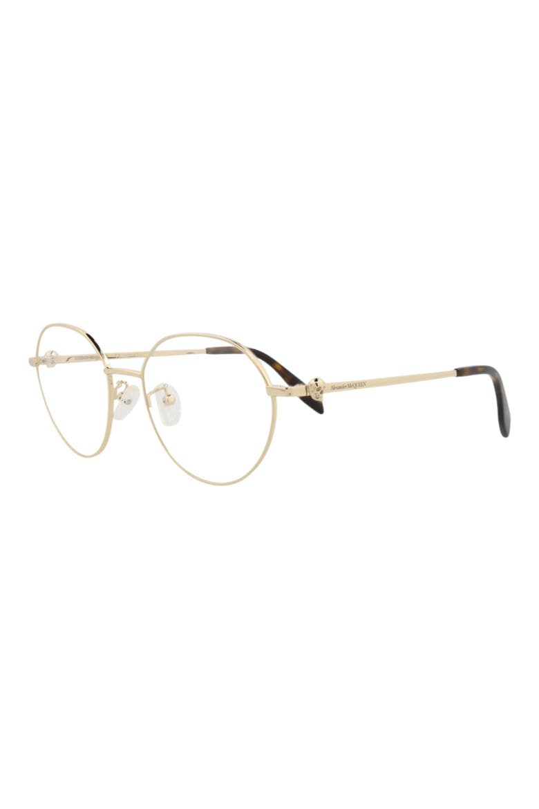 53mm Round Sunglasses, Alternate, color, GOLD GOLD TRANSPARENT