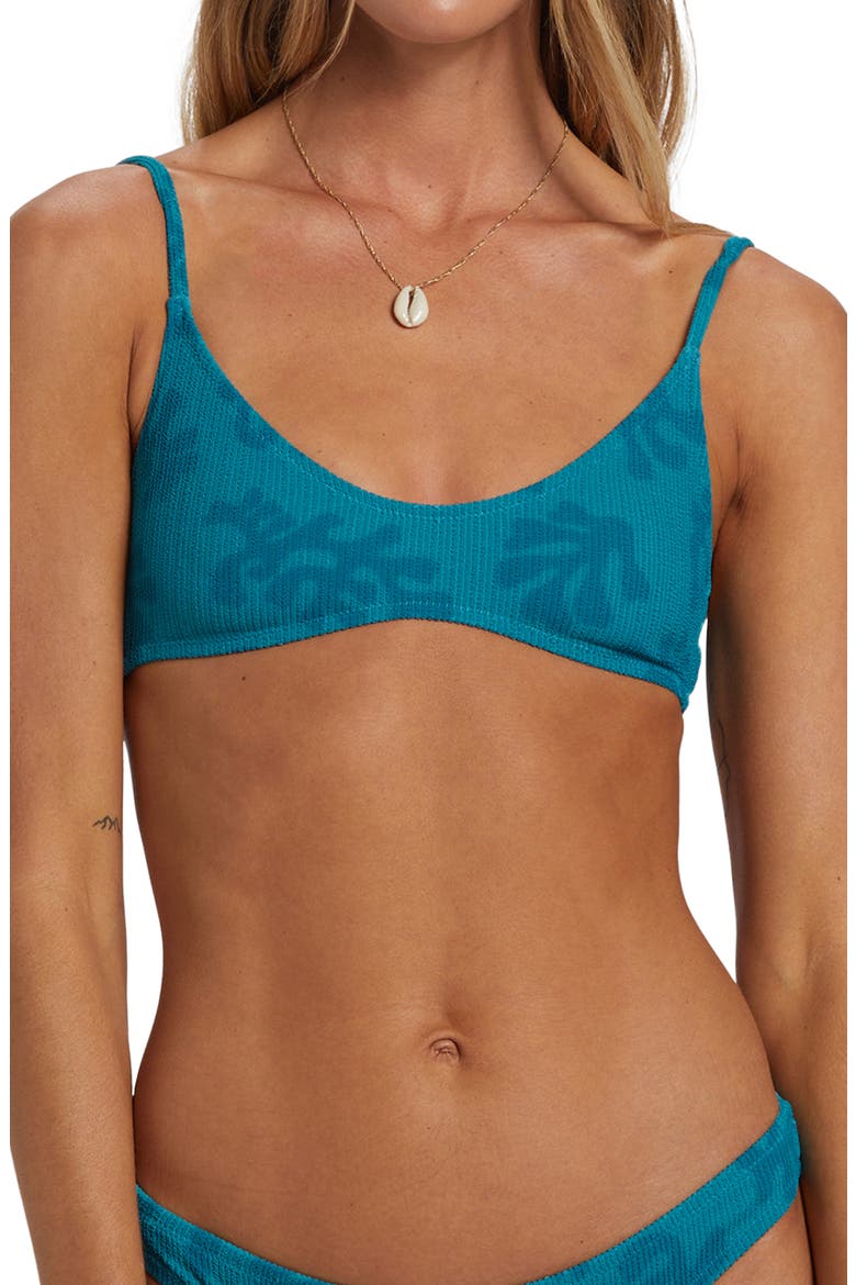 x Coral Gardeners Trilet Bikini Top, Main, color, DEEP SEA GREEN