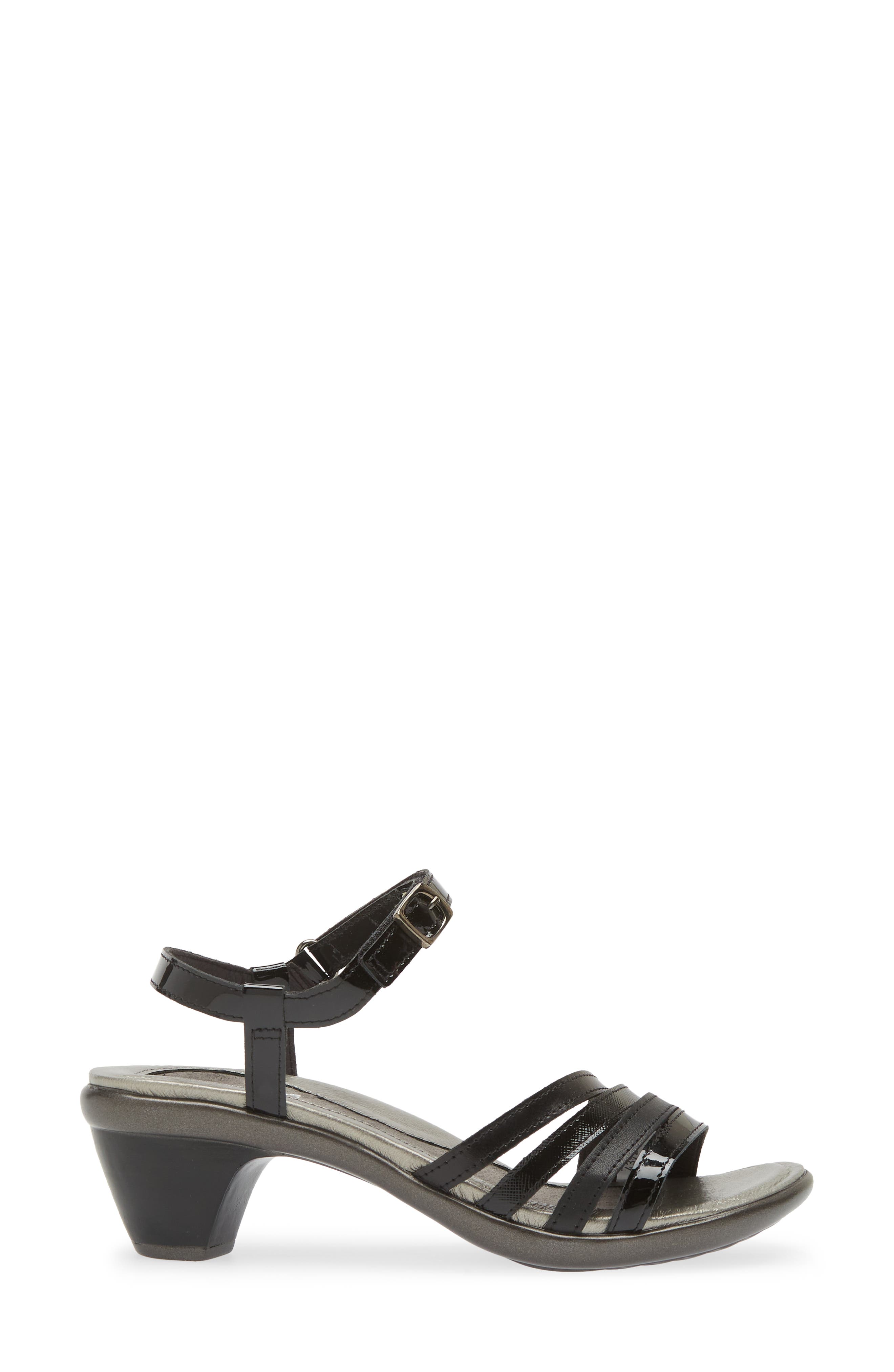 Naot Current Sandal, Alternate, color, Black Leather