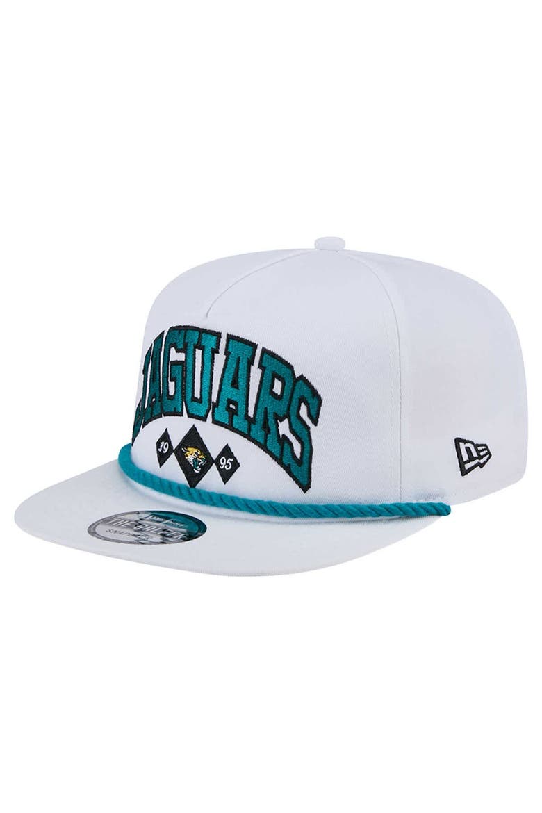 Men's New Era White Jacksonville Jaguars Diamond Golfer Snapback Hat, Main, color, White