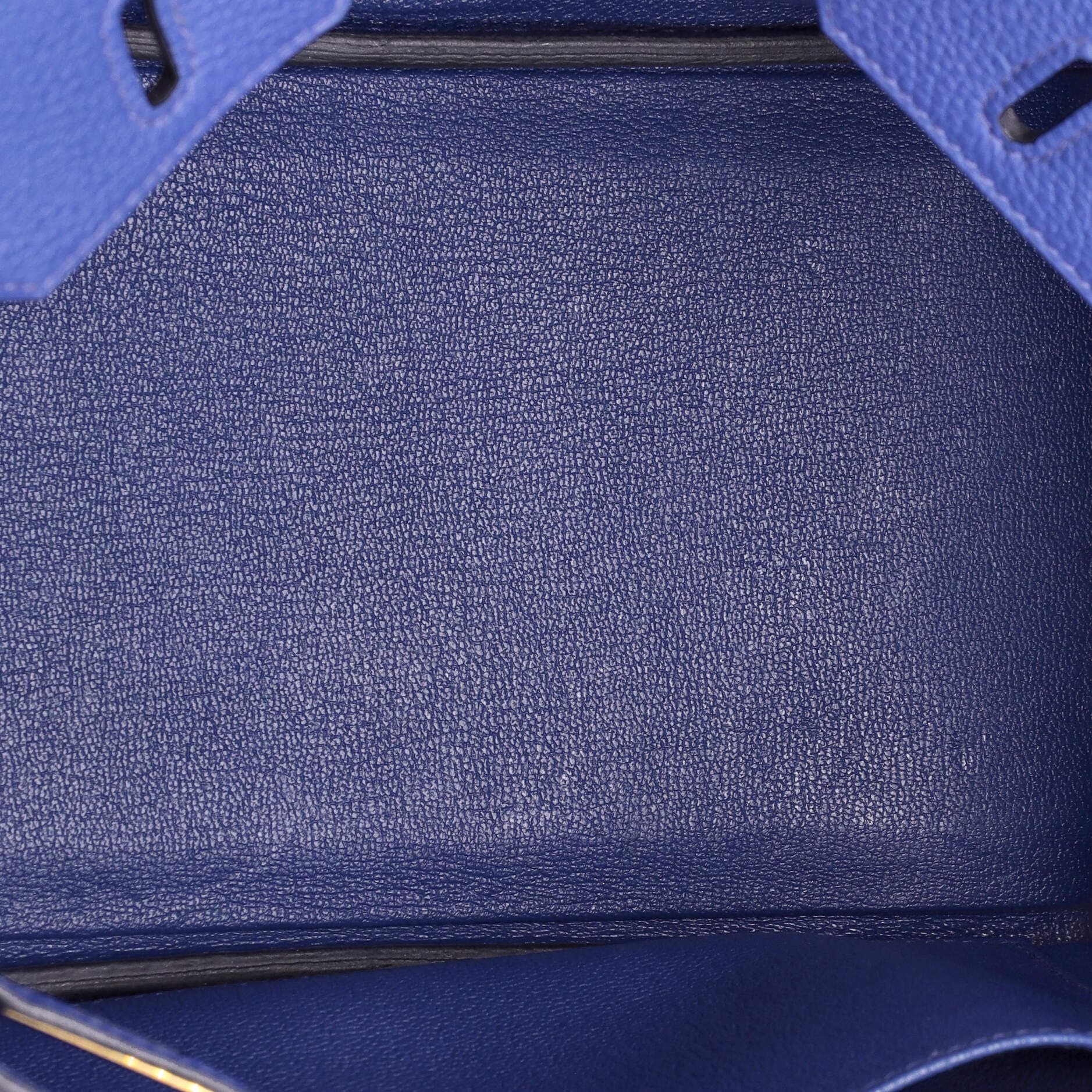 Pre-Owned Hermes Birkin Handbag Blue Togo with Gold Hardware 25, Alternate, color, 