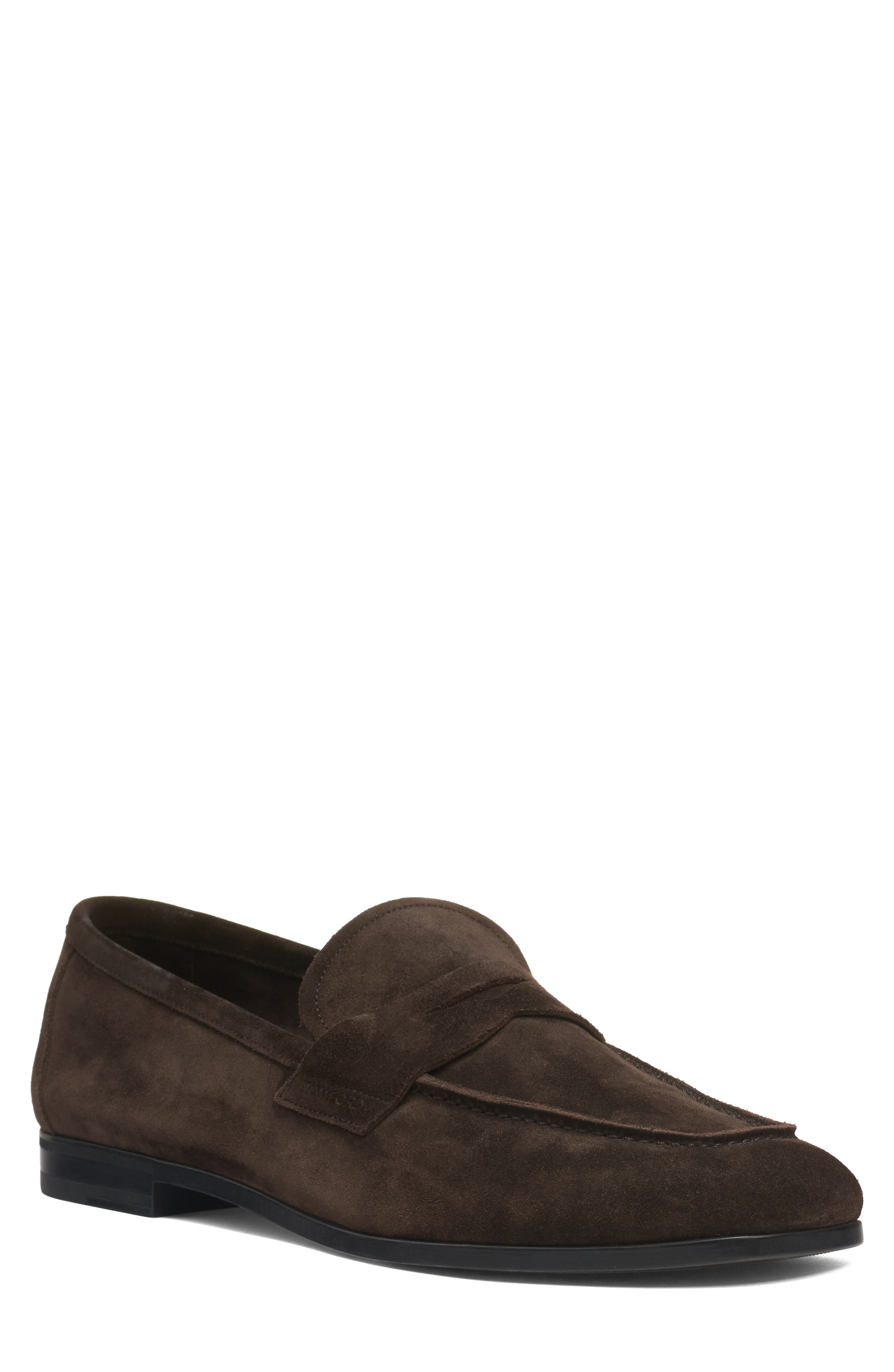 TOM FORD Sean Penny Loafer, Main, color, 1B004 Brown