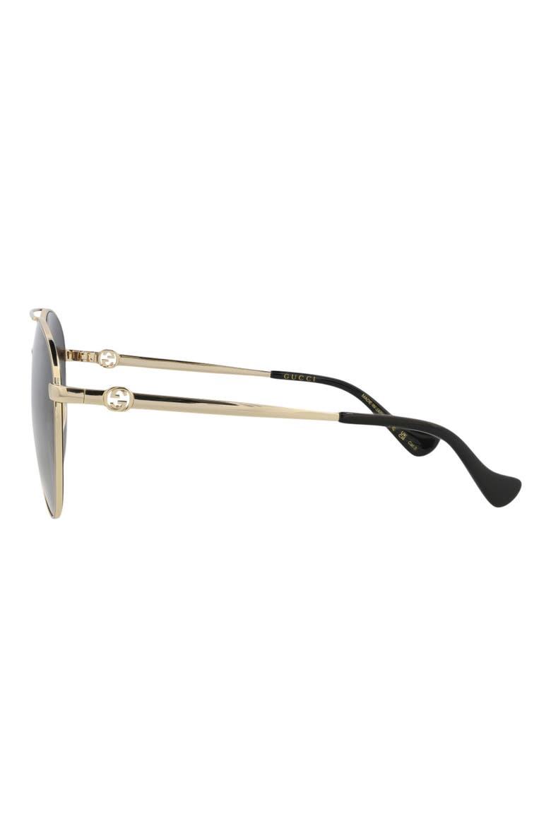 Novelty 61mm Aviator Sunglasses, Alternate, color, GOLD GOLD GREY