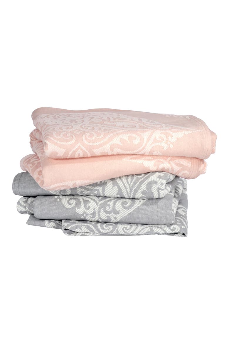 Damask Blanket, Main, color, GREY