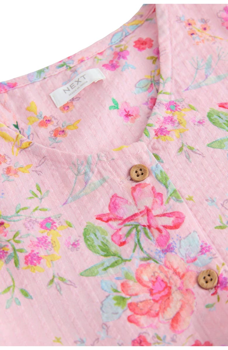 NEXT Kids' Floral Sleeveless Cotton Dress, Alternate, color, Pink