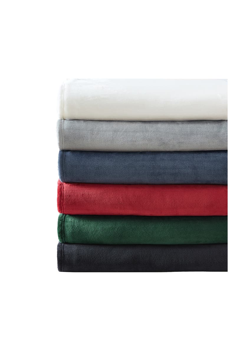 Solid Fleece Throw Blanket, Alternate, color, BLACK