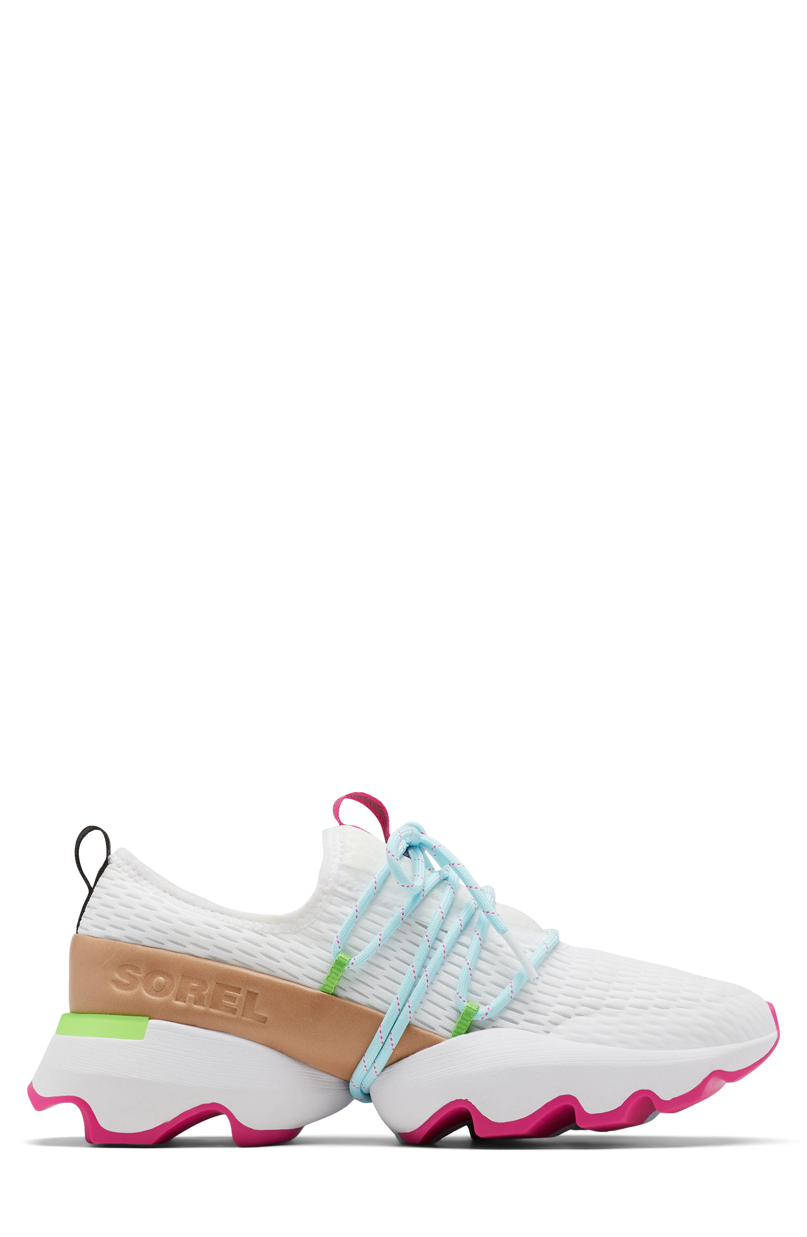 Kinetic Impact Laces Sneaker, Main, color, WHITE/ PINK GLO