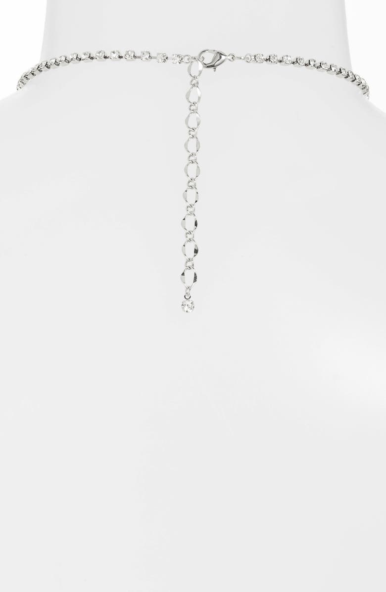 CRISTABELLE Drama Crystal Fringe Frontal Necklace, Alternate, color,