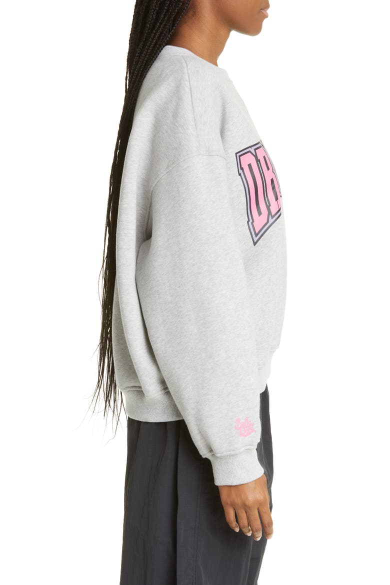 Dramatica Varsity Sweatshirt, Alternate, color, GREY