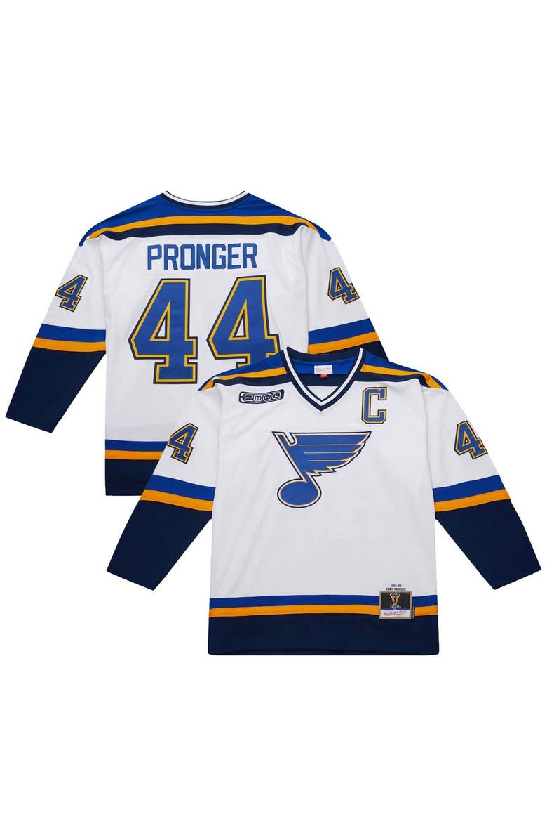 Mitchell & Ness Men's Chris Pronger White St. Louis Blues 1999-00 Power Play Jersey, Alternate, color, White