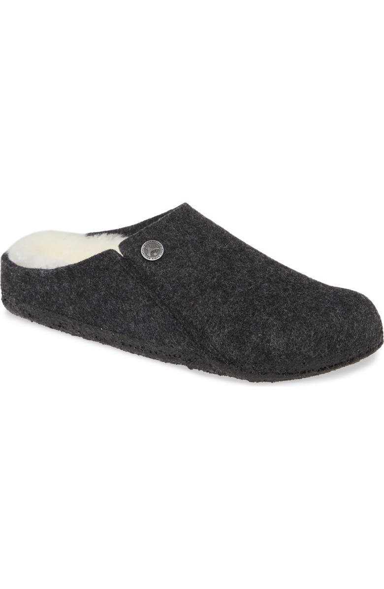 Birkenstock Zermatt Genuine Shearling Lined Slipper, Main, color, Anthracite Wool