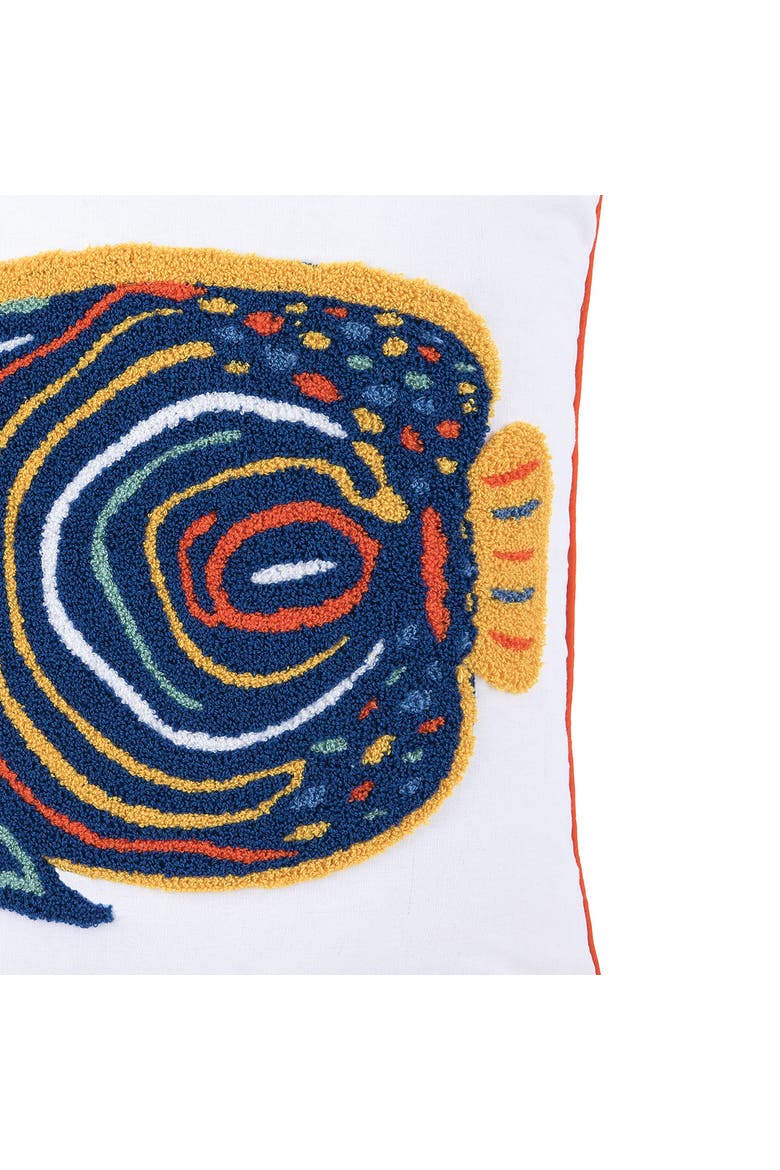 Tropical Angelfish Throw Pillow, 18" x 18", Alternate, color, Blue