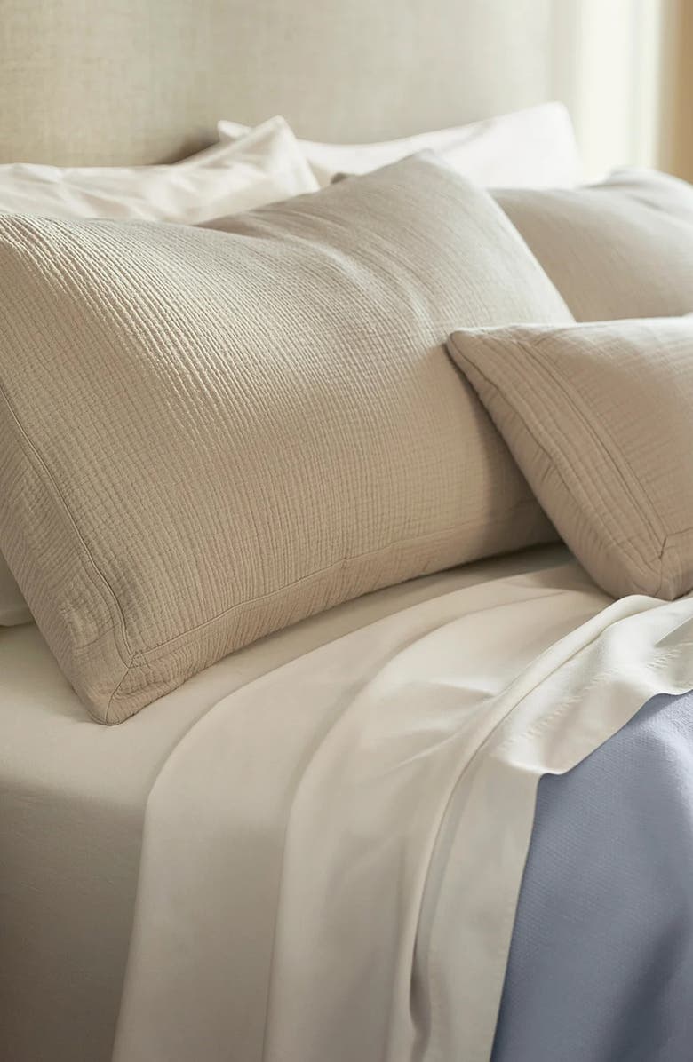 Boll & Branch Dream Organic Cotton Duvet Cover & Shams Set, Alternate, color, Sand