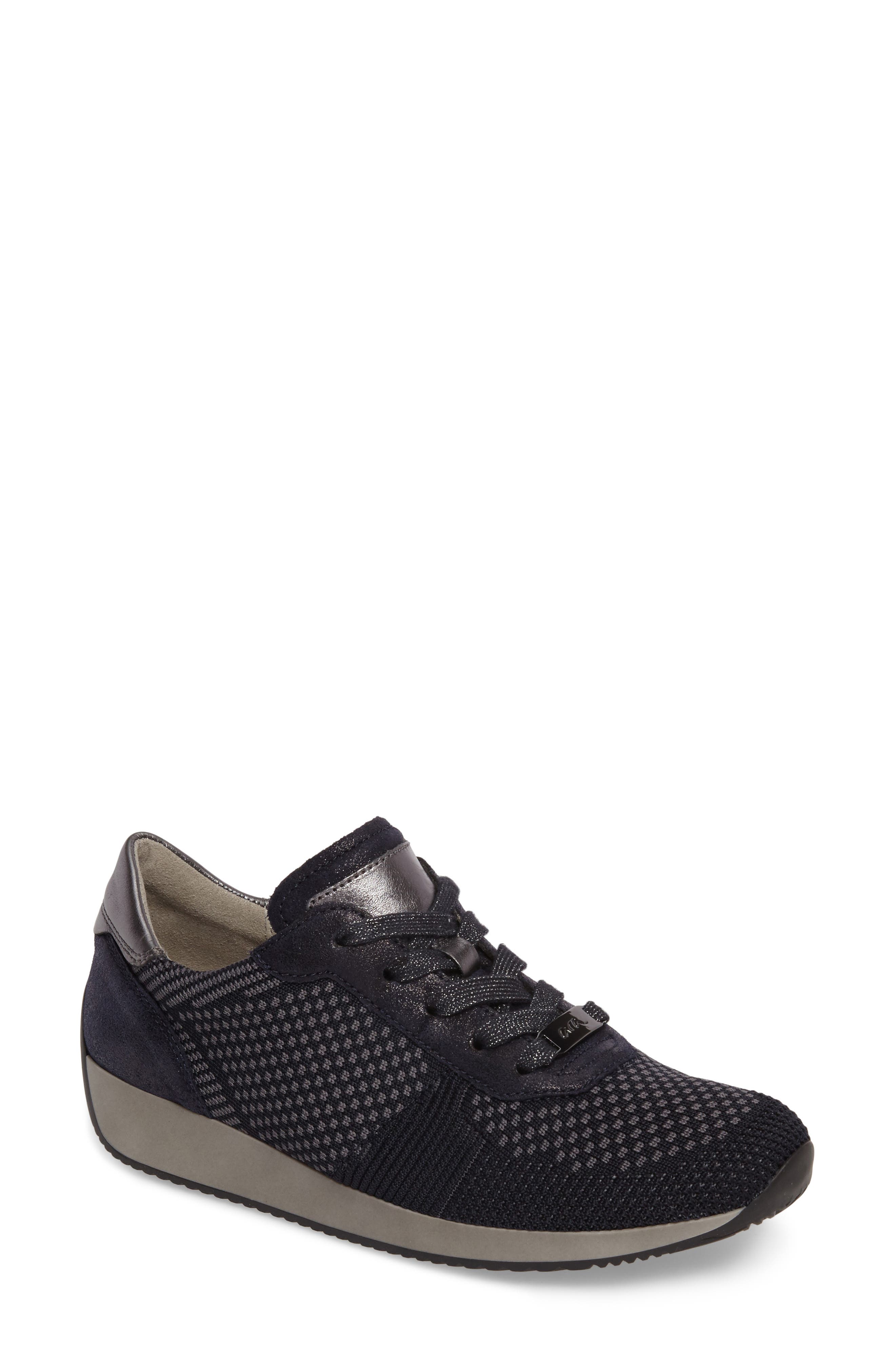 Lilly Sneaker, Main, color, BLUE LEATHER