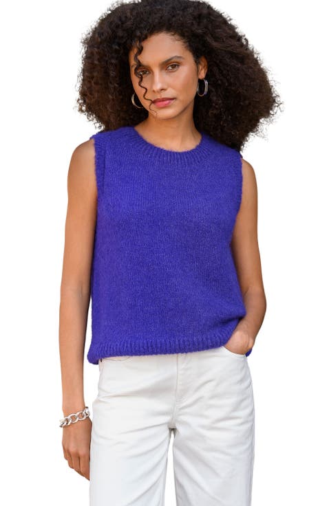 Knit Crew Neck Tank Top