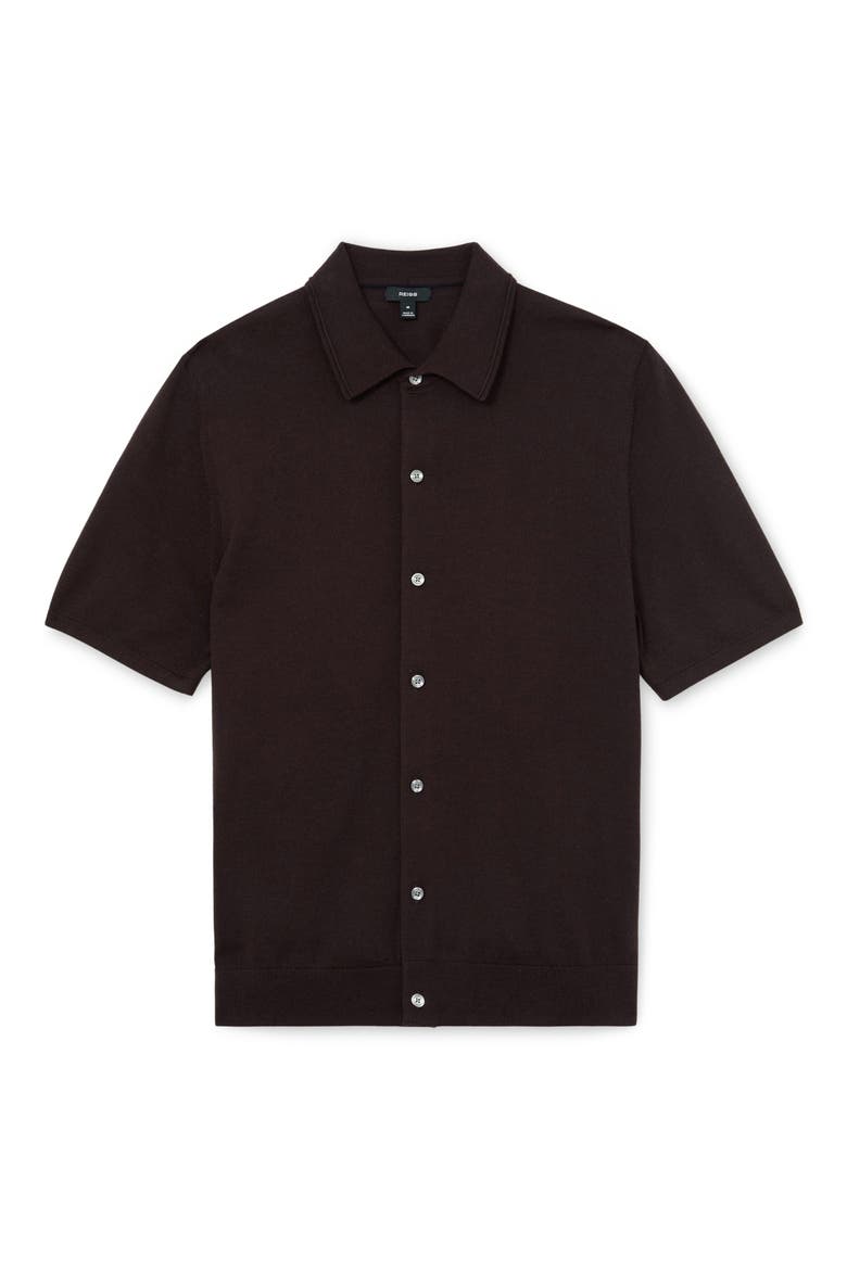 Drayton Button Through Wool Sweater, Alternate, color, BITTER BROWN