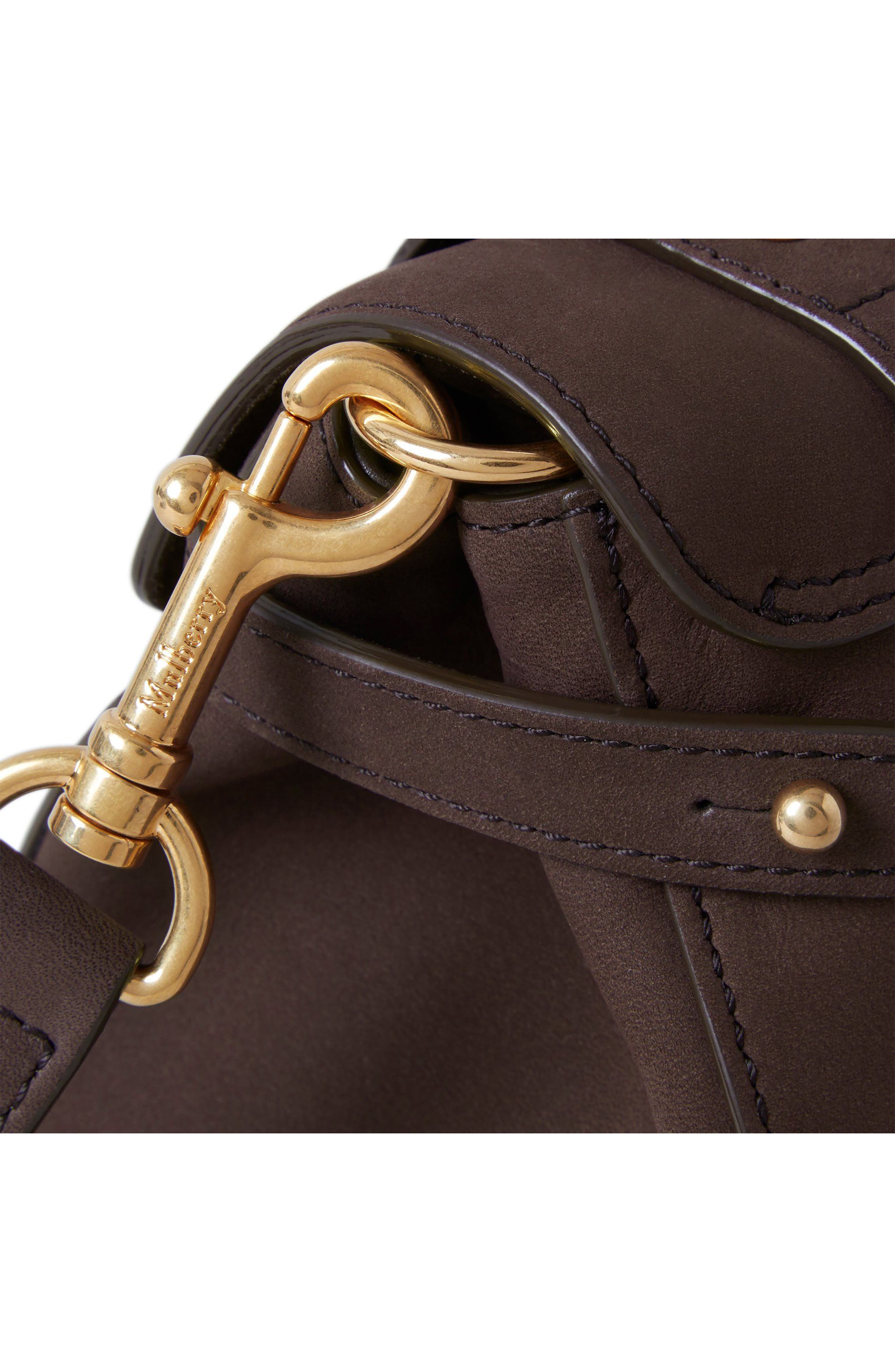 Mulberry Mini Alexa Nubuck Leather Satchel, Alternate, color, 