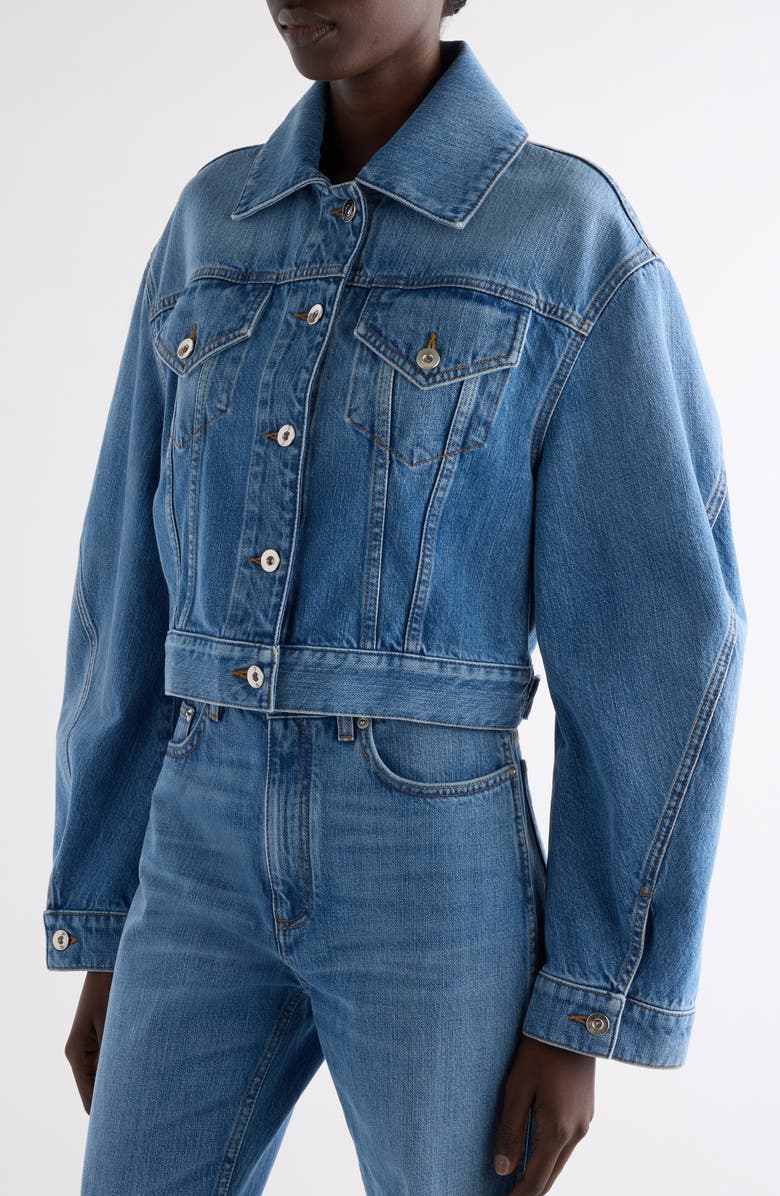 Givenchy Cocoon Denim Jacket, Alternate, color, Medium Blue
