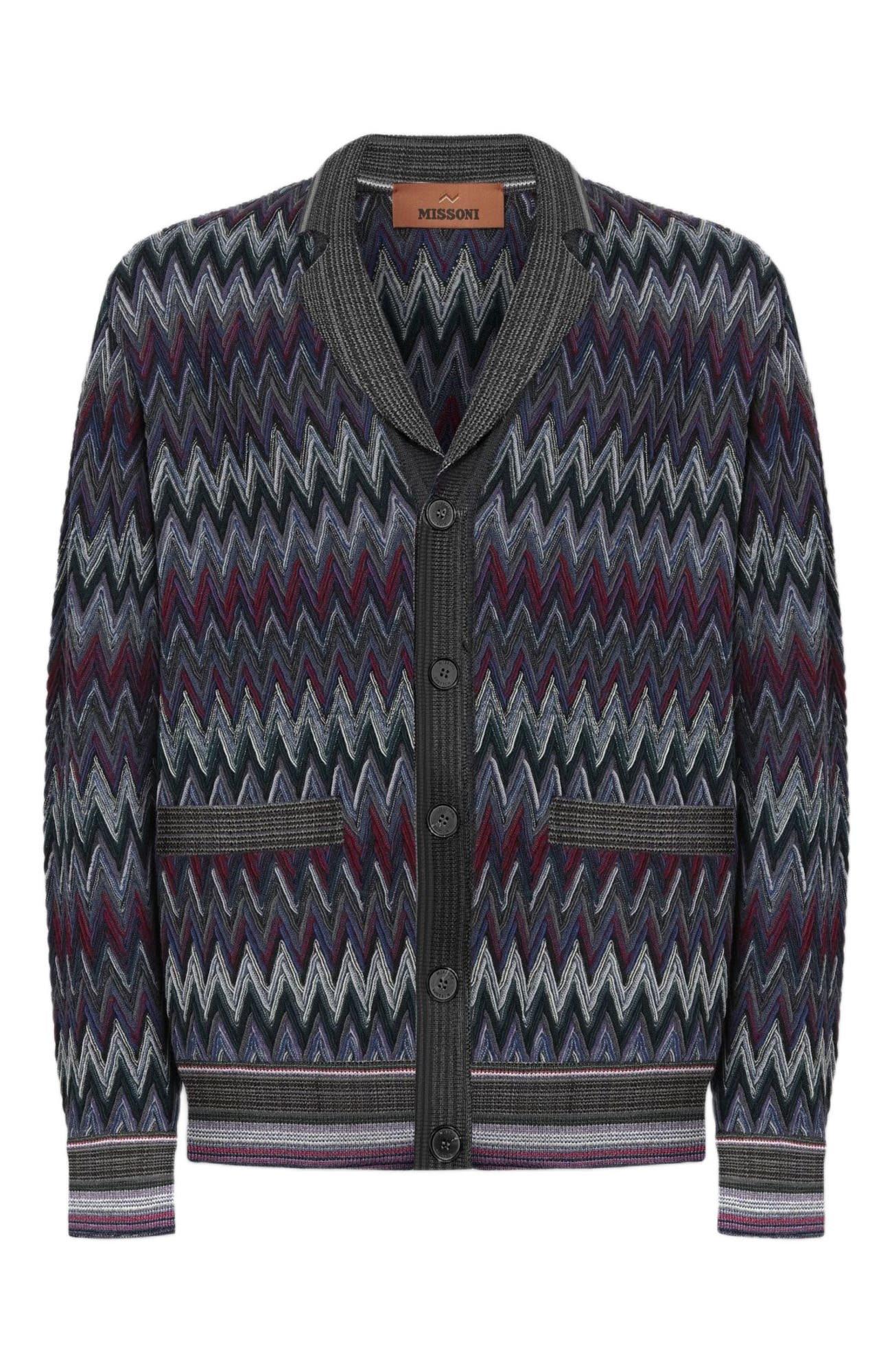 Zigzag Cardigan In Pure Wool - image 2